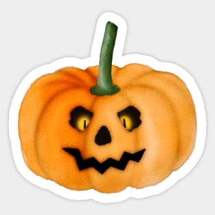 Scary Halloween Pumpkin Sticker
